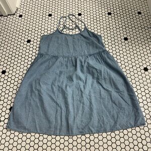 American Eagle Outfitters Light Blue Denim Sundress